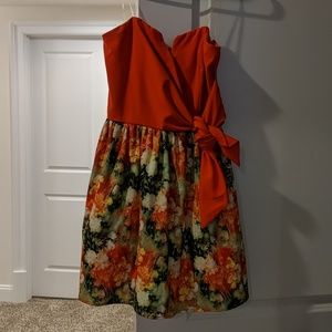Floral Strapless Dress